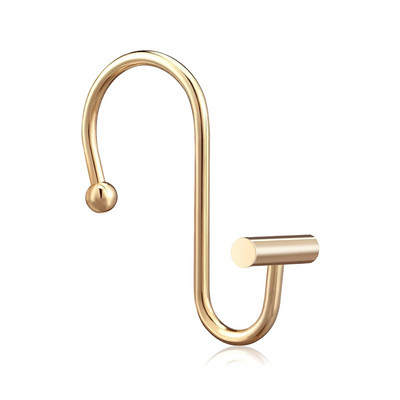 Cârlige de perdele de duș din metal rezistente la rugină Inele de perdele de duș din crom lustruit pentru baie