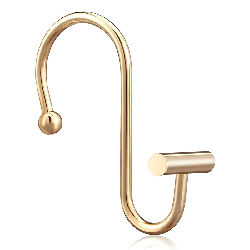 Cârlige de perdele de duș din metal rezistente la rugină Inele de perdele de duș din crom lustruit pentru baie