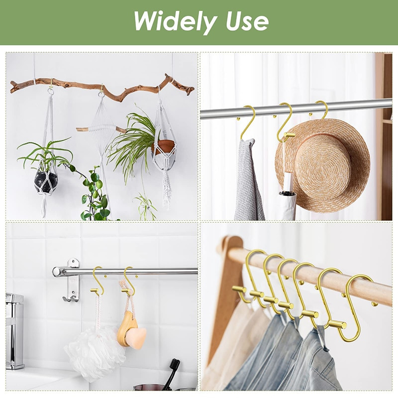 Cârlige de perdele de duș din metal rezistente la rugină Inele de perdele de duș din crom lustruit pentru baie