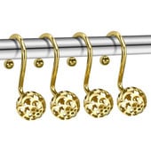 12 bucăți cârlige de lux pentru perdele de duș inele din metal rezistente la rugină pentru tije de perdele de baie