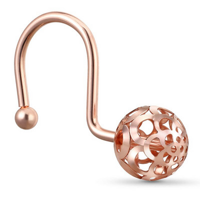 12 bucăți cârlige de lux pentru perdele de duș inele din metal rezistente la rugină pentru tije de perdele de baie