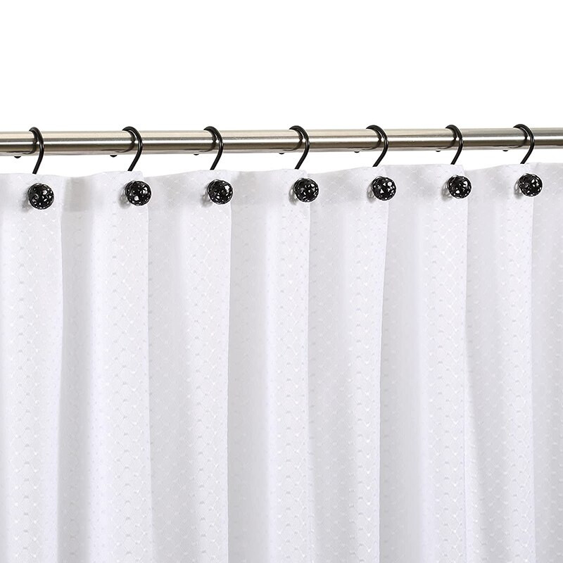 12 bucăți cârlige de lux pentru perdele de duș inele din metal rezistente la rugină pentru tije de perdele de baie