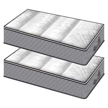 Πτυσσόμενο δοχείο αποθήκευσης κάτω από το κρεβάτι μεγάλης χωρητικότητας για κουβέρτες ρούχων Πτυσσόμενο με στιβαρό φερμουάρ για κουβέρτες