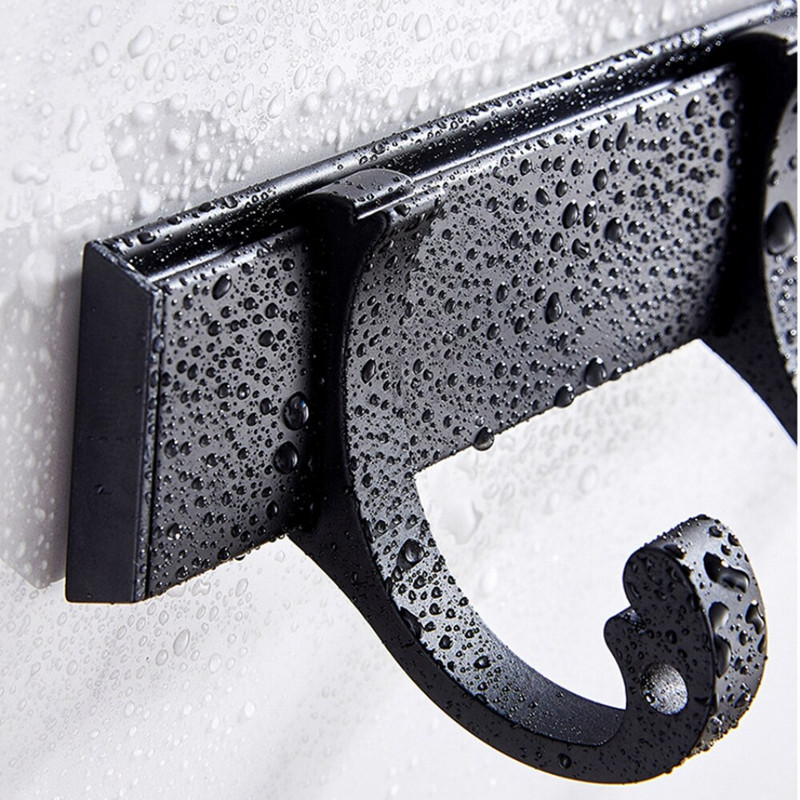 Cârlige pentru baie Cârlige pentru halat montate pe perete Cârlig pentru ușă Cârlig din metal fără perforare pentru bucătărie Cârlig lipicios Space aluminiu Cârlig pentru haine