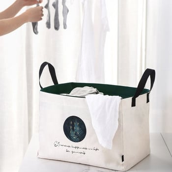 Домакинска платнена сгъваема кошница за мръсни дрехи Голям капацитет Преносими чанти за съхранение на пране с шнурове Мрежесто прахоустойчиво покритие