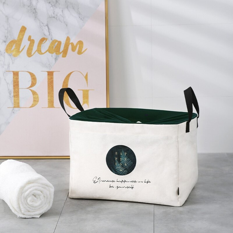 Buitinis drobinis sulankstomas nešvarių drabužių krepšelis Didelės talpos nešiojamieji skalbinių laikymo krepšiai su įtraukiamu tinklelio dulkėms atspariu dangteliu
