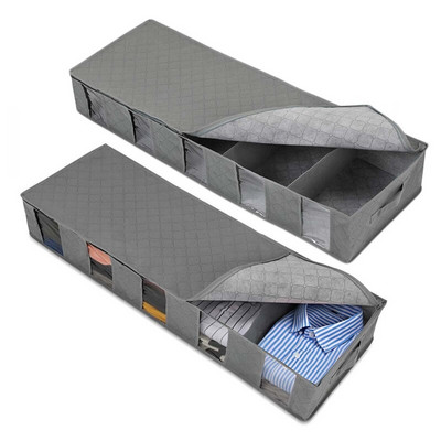 Drabužiai po lova Daiktų laikymas Dulkėms atsparus laikymo krepšys Talpykla Drabužių tvarkytuvė Sulankstomas 5 skyriai ir matomas skaidrus langas