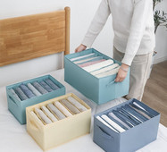 Cutie de depozitare pliabilă, lavabilă, cu grilă, pentru blugi, tricou, dulap, organizator de haine cu tablă PP și mâner