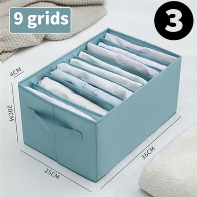 Cutie de depozitare pliabilă, lavabilă, cu grilă, pentru blugi, tricou, dulap, organizator de haine cu tablă PP și mâner