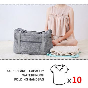 40x30x13cm Τσάντα αποθήκευσης Μεγάλης χωρητικότητας Πτυσσόμενη Oxford υφασμάτινη τσάντα αποσκευών ταξιδιού Ρούχα Organizer Tidy Pouch Τσάντα βαλίτσα