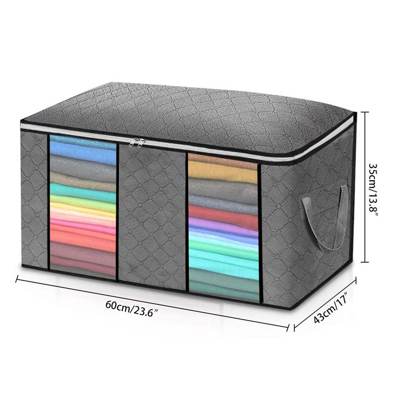 Sulankstomas drabužių laikymo krepšys Neaustinė apdailos dėžutė Antklodė, atspari dulkėms spintelė su skyriumi, laikymo priemone Namų laikymo reikmenys