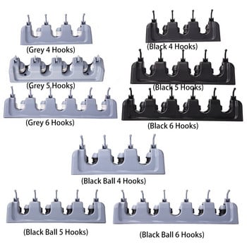 Многофункционален държач за моп Поставка за съхранение Кука Монтирана на стена Винт Поставка за метла с колело Поставка за съхранение Органайзер за баня