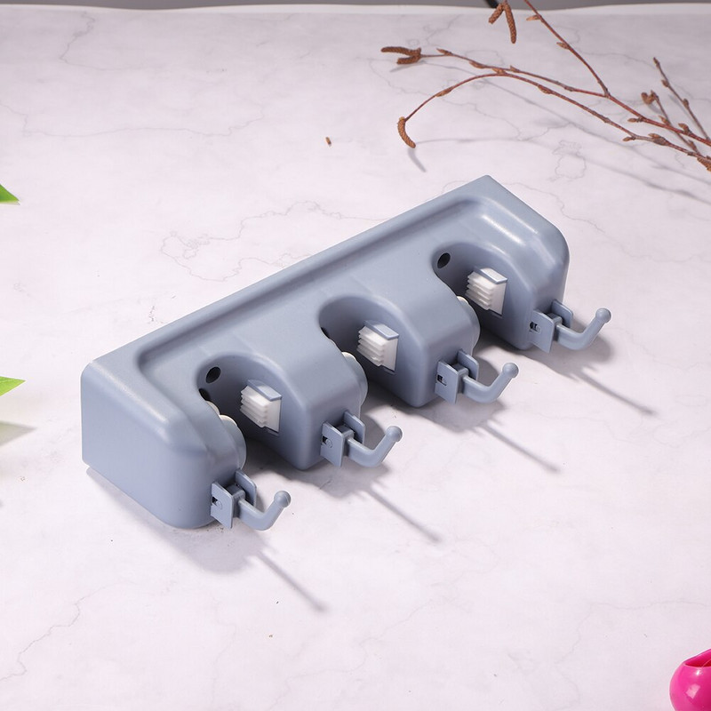 Πολυλειτουργική θήκη σφουγγαρίστρας ράφι αποθήκευσης Γάντζος επιτοίχιος Βιδωτή βάση σκούπας με ρόδα Σχάρα αποθήκευσης οργάνωσης μπάνιου