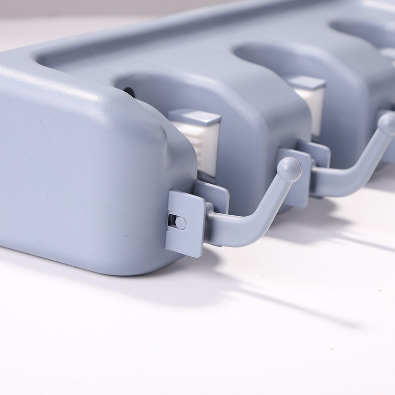 Πολυλειτουργική θήκη σφουγγαρίστρας ράφι αποθήκευσης Γάντζος επιτοίχιος Βιδωτή βάση σκούπας με ρόδα Σχάρα αποθήκευσης οργάνωσης μπάνιου