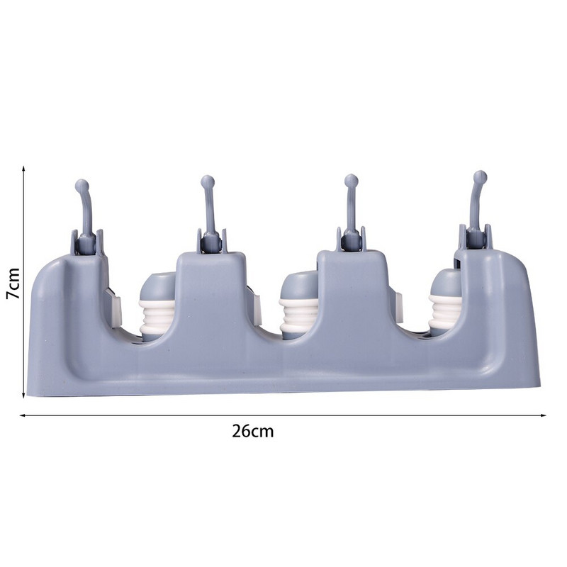 Πολυλειτουργική θήκη σφουγγαρίστρας ράφι αποθήκευσης Γάντζος επιτοίχιος Βιδωτή βάση σκούπας με ρόδα Σχάρα αποθήκευσης οργάνωσης μπάνιου