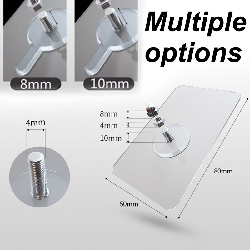 50 vnt Varžtai be perforavimo Lipnusis siurbimo puodelis Skaidrus durų siena Sandėliavimo kabliukai Pakabos Lipdukai virtuvės vonios įrankiams