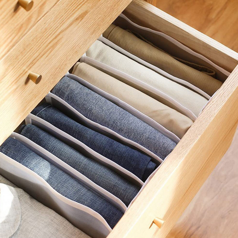 Szekrény tároló állvány Összehajtható ruhák Paplan Tárolótáskák Takaró Pulóver Tároló Szervező Doboz Válogató tasakok Ruhakészletek