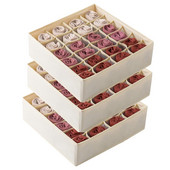 Promovare! Pachet de 3 șosete despărțitor pentru sertar pentru lenjerie de corp, cutii de depozitare pentru dulap pliabil cu 24 de celule