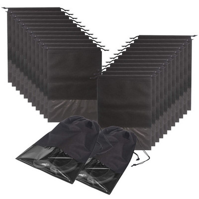 24 db Utazási cipőtáska Vízálló nem szőtt kötéllel Férfiak és Női Nagy cipőtároló Tasak Rendezők