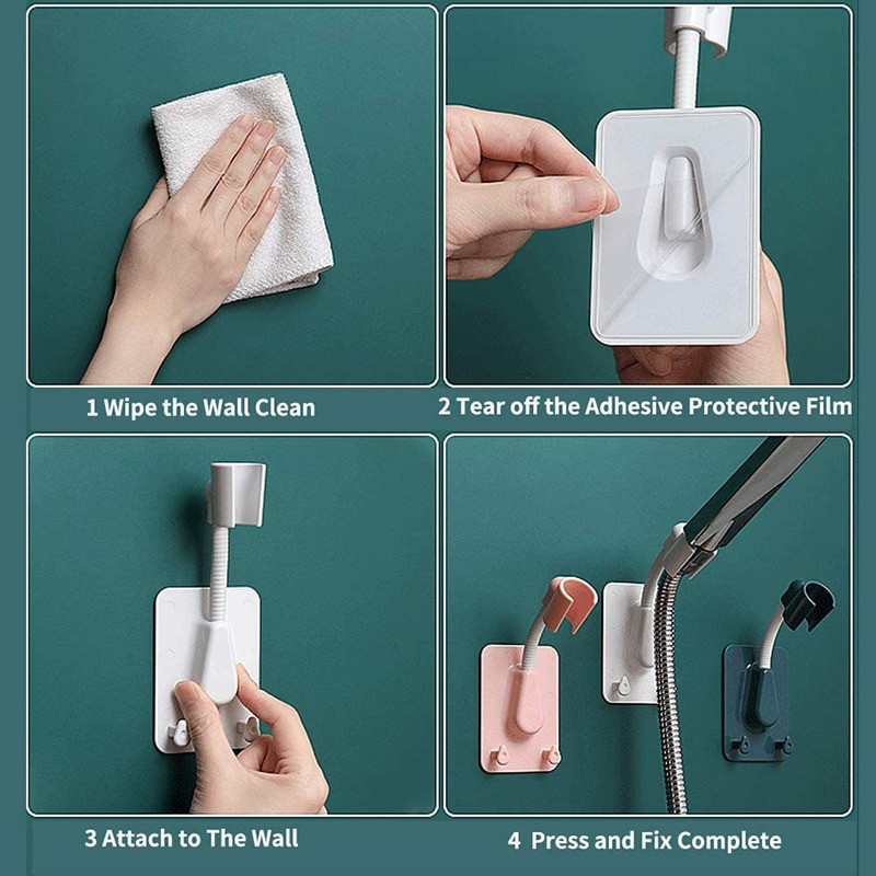360 laipsnių reguliuojamas dušo galvutės laikiklis Lipnus rankinis dušo galvutės laikiklis rankšluosčių kabliukai pakabos laikiklis vonios kambariui