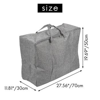 105L Extra Large Storage Bags Organizer Bag-2 Pack-Στιβαρό, λινό ύφασμα ανθεκτικό στην υγρασία, τσάντα μεταφοράς, τσάντα ρούχων για κλινοσκεπάσματα, C