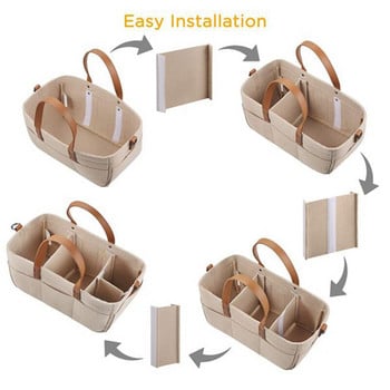 Προβολή! Baby Diaper Caddy Organizer Καλάθι ντους μωρού Φορητός Κάδος αποθήκευσης νηπιαγωγείου Καλάθι αποθήκευσης αυτοκινήτου για παιχνίδια Νηπιαγωγείο