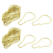 40 vnt aukso tono Calabash dizaino dušo užuolaidų žiedai kabliukai metaliniai vonios kambarys