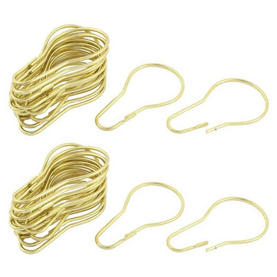 40 de bucăți de culoare auriu cu design calbash inele pentru perdea de duș cârlige metal pentru baie