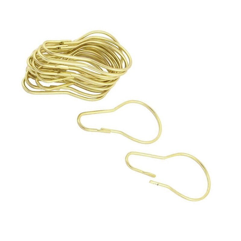 40 de bucăți de culoare auriu cu design calbash inele pentru perdea de duș cârlige metal pentru baie