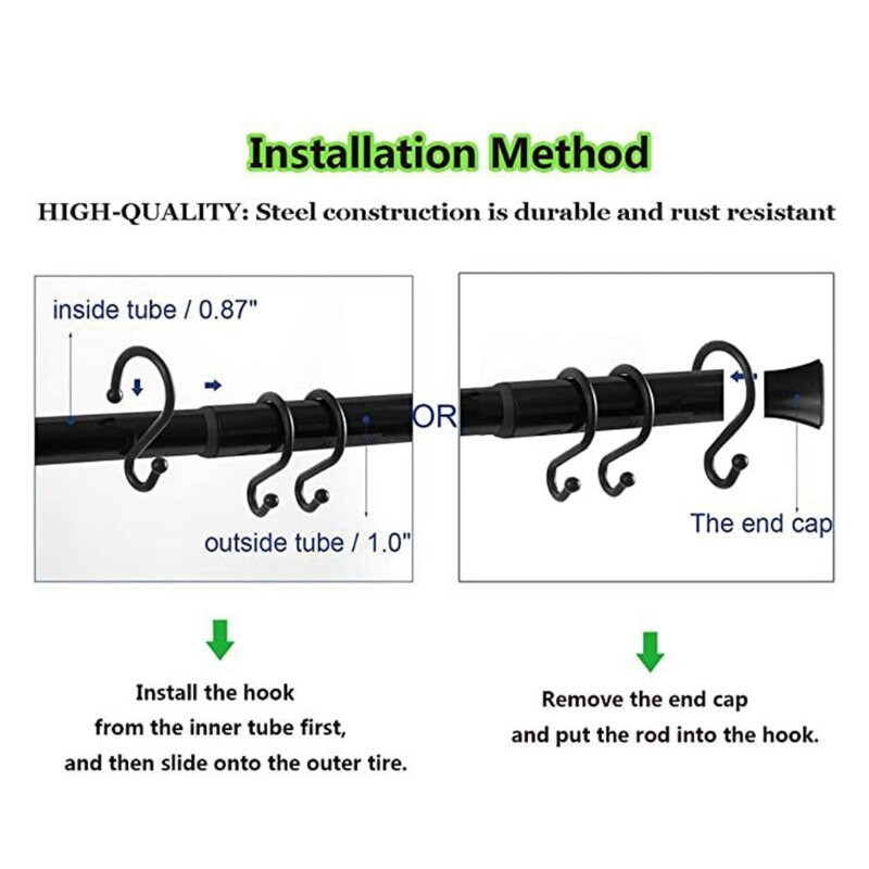 Fürdőszoba 12db / szett Fém S típusú Konyha Hálószoba Hook Up Rozsdamentes acél szuper teherhordó