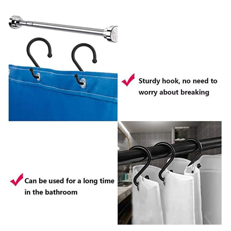 Fürdőszoba 12db / szett Fém S típusú Konyha Hálószoba Hook Up Rozsdamentes acél szuper teherhordó