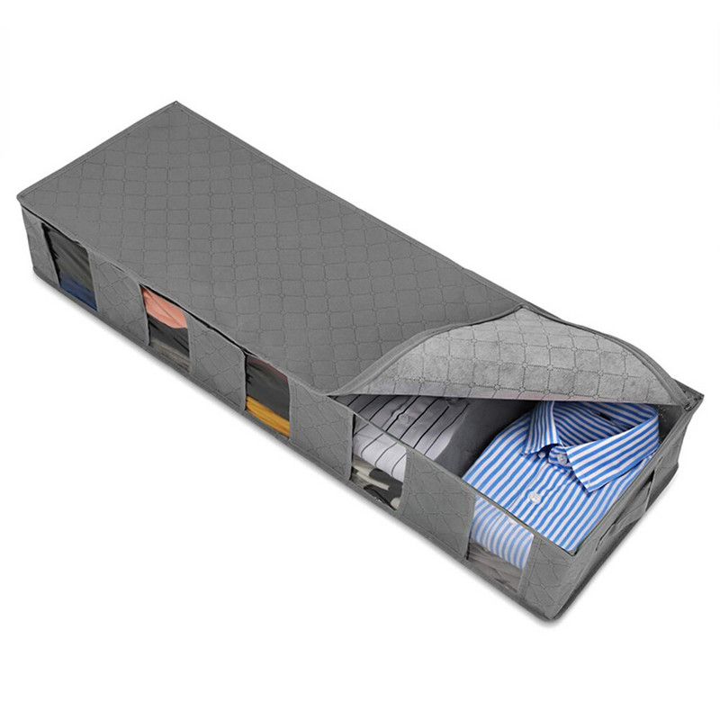 Tárolótáska Nagy kapacitású Ruházat Áttetsző ablak Ruházat Cipők Takarók Pulóverek Tároló Ágy alatti Tárolószövet konténerek 5