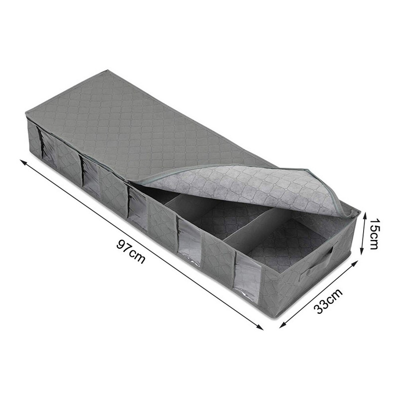 Tárolótáska Nagy kapacitású Ruházat Áttetsző ablak Ruházat Cipők Takarók Pulóverek Tároló Ágy alatti Tárolószövet konténerek 5