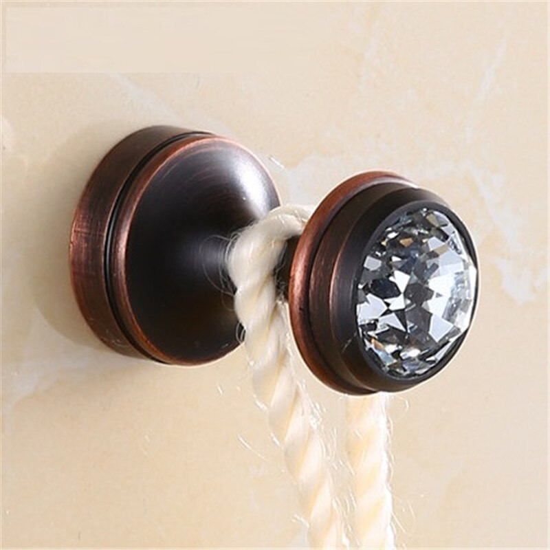 Crystal Hook Antikvariniai chromo spalvos sieniniai drabužiai Kabykla Audiniai Paltų laikikliai Rankšluosčiai Šepečiai Pakabos Vonios Virtuvės Priedai