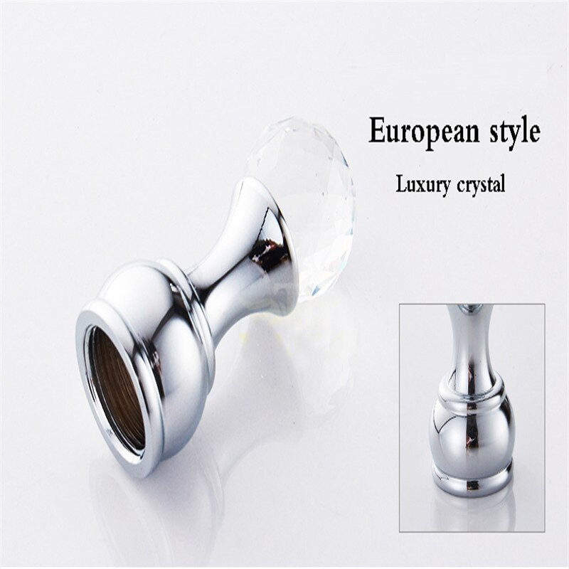 Crystal Hook Antikvariniai chromo spalvos sieniniai drabužiai Kabykla Audiniai Paltų laikikliai Rankšluosčiai Šepečiai Pakabos Vonios Virtuvės Priedai