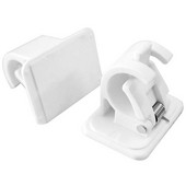 Fali horgok Szervező Otthoni Szélálló rudak Konzol Akasztó Rögzítő Sín Rack Fürdőszoba Tárolás Függönybilincs Öntapadó Könnyen rögzíthető