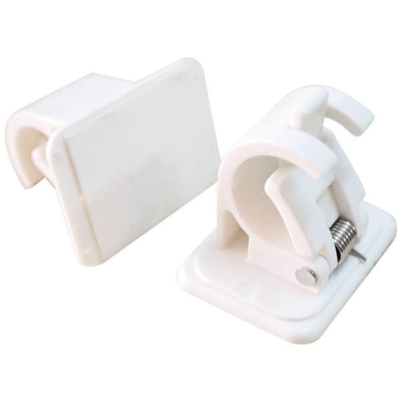 Fali horgok Szervező Otthoni Szélálló rudak Konzol Akasztó Rögzítő Sín Rack Fürdőszoba Tárolás Függönybilincs Öntapadó Könnyen rögzíthető