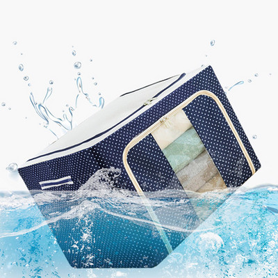 Oxfordi riidest hoiukarp kokkupandav määrdunud riiete läbipaistev kogumiskarp niiskuskindel tõmblukuga tekihoiukott