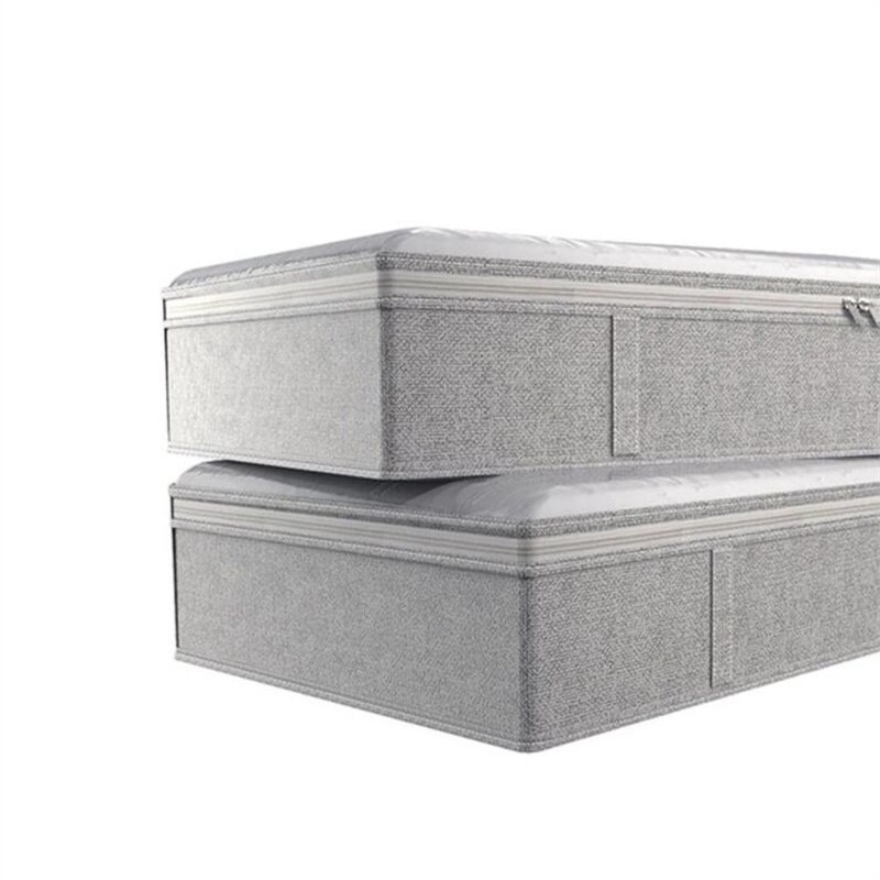 2 csomag összecsukható ágy alatti táskák nagy ágy alatti tárolódobozok vastag, légáteresztő ágy alatti tárolótáskák otthoni cipzáras rendszerezők
