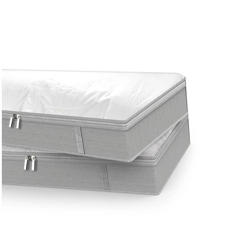 2 csomag összecsukható ágy alatti táskák nagy ágy alatti tárolódobozok vastag, légáteresztő ágy alatti tárolótáskák otthoni cipzáras rendszerezők