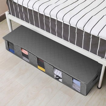 Νέο 2 τμχ Under Bed Clothes Organizer Ρυθμιζόμενα διαχωριστικά Τσάντα αποθήκευσης ανθεκτικό ύφασμα