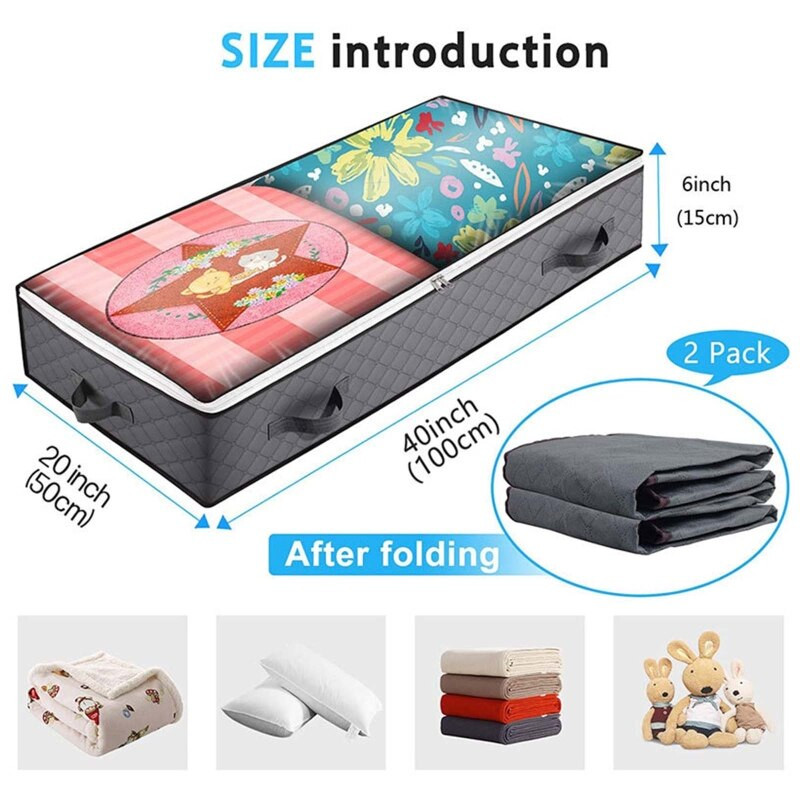 Naujas po lova laikymo krepšio laikiklis su sustiprinta rankena, storo audinio skaidrus langas