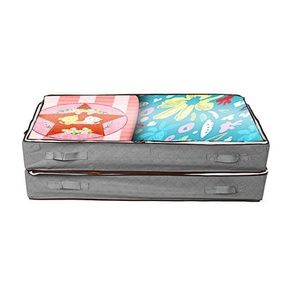 2/1 vnt sulankstomas antklodės drabužių laikymo krepšys po lova.