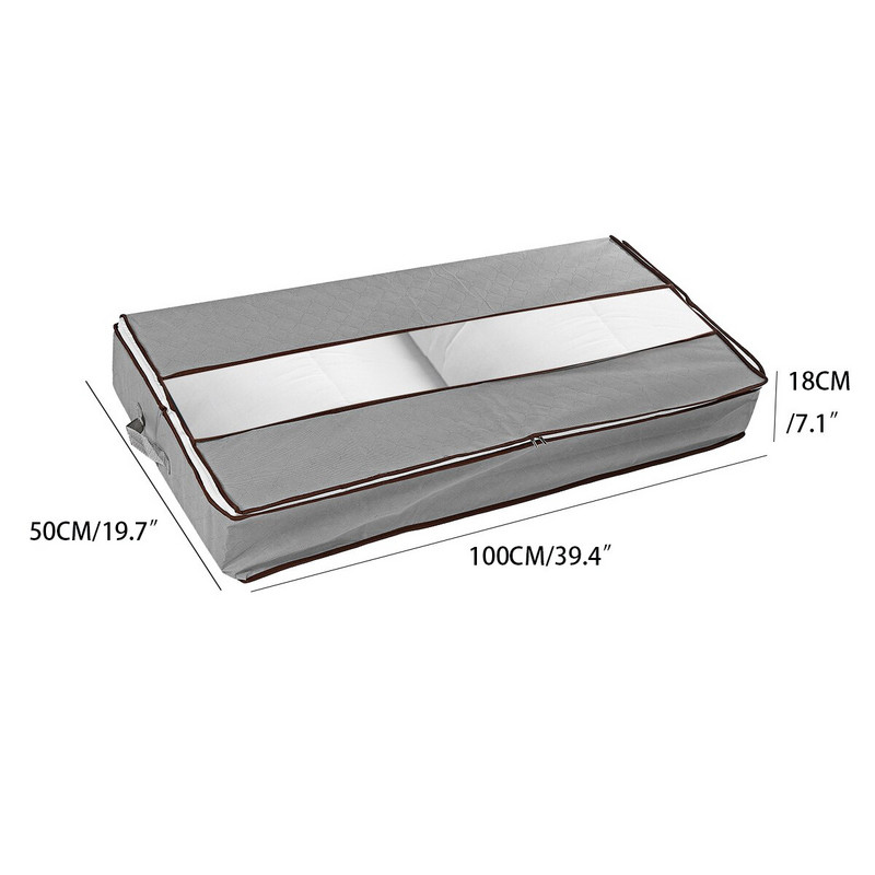 2/1 vnt sulankstomas antklodės drabužių laikymo krepšys po lova.