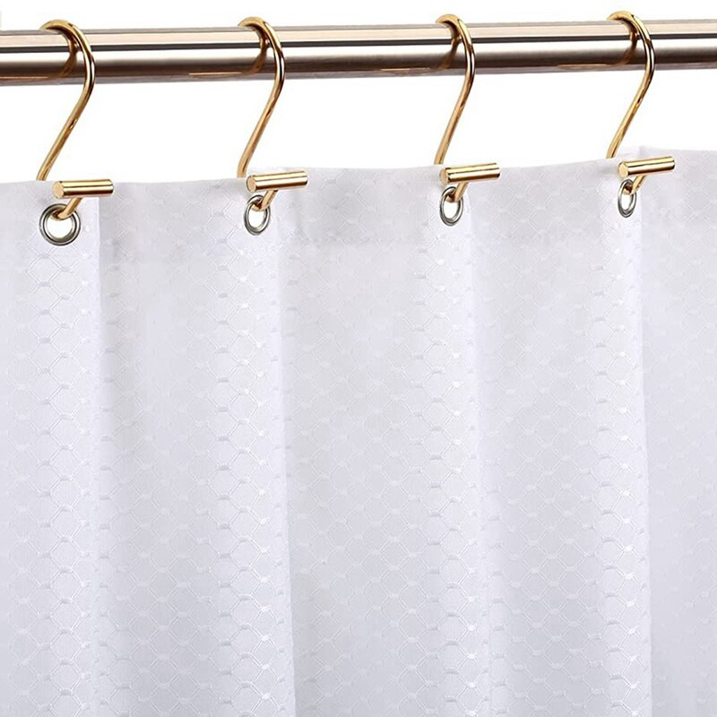 Dušo užuolaidų kabliukų žiedai, žalvariniai dekoratyviniai dušo užuolaidų žiedai vonios dušo strypeliams, dušo kabliukų pakabos T formos