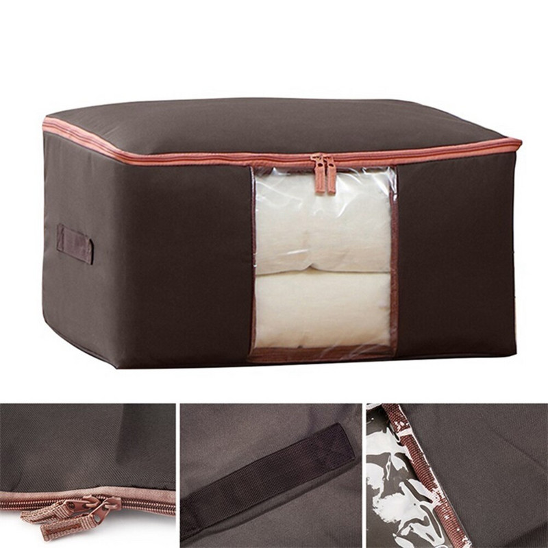 1db Nagy kapacitású ablakmosható háztartási Oxford szövet paplan tároló táska vízálló konténer ruha zoknitartó