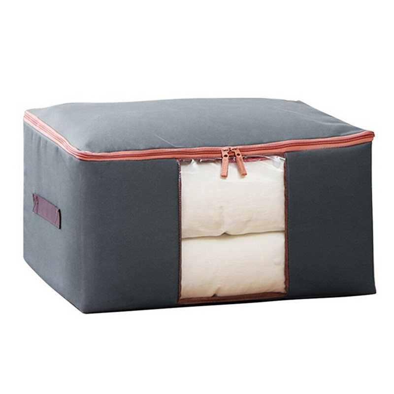 1db Nagy kapacitású ablakmosható háztartási Oxford szövet paplan tároló táska vízálló konténer ruha zoknitartó