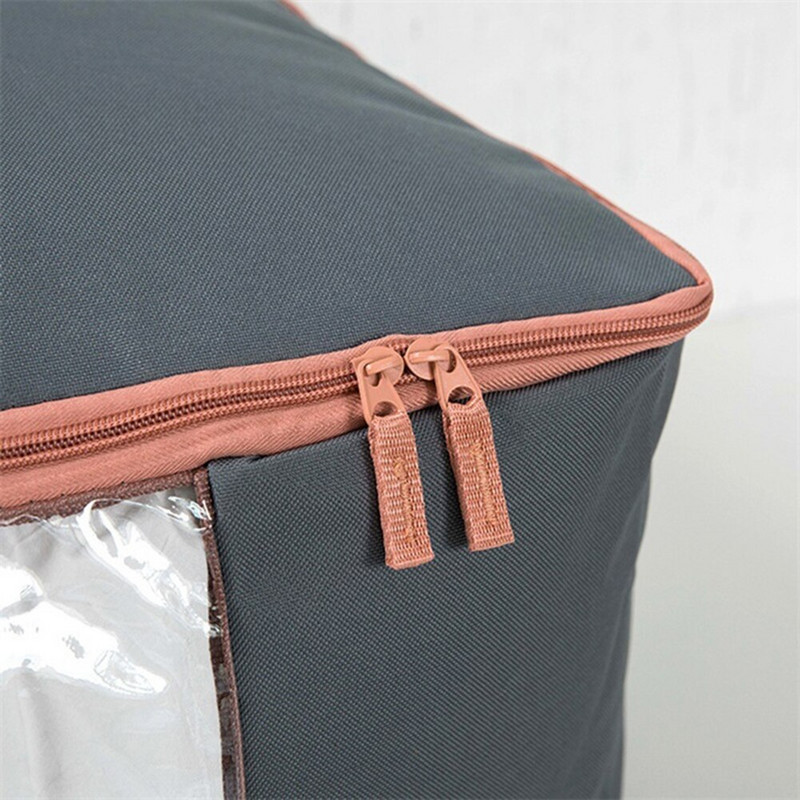 1db Nagy kapacitású ablakmosható háztartási Oxford szövet paplan tároló táska vízálló konténer ruha zoknitartó