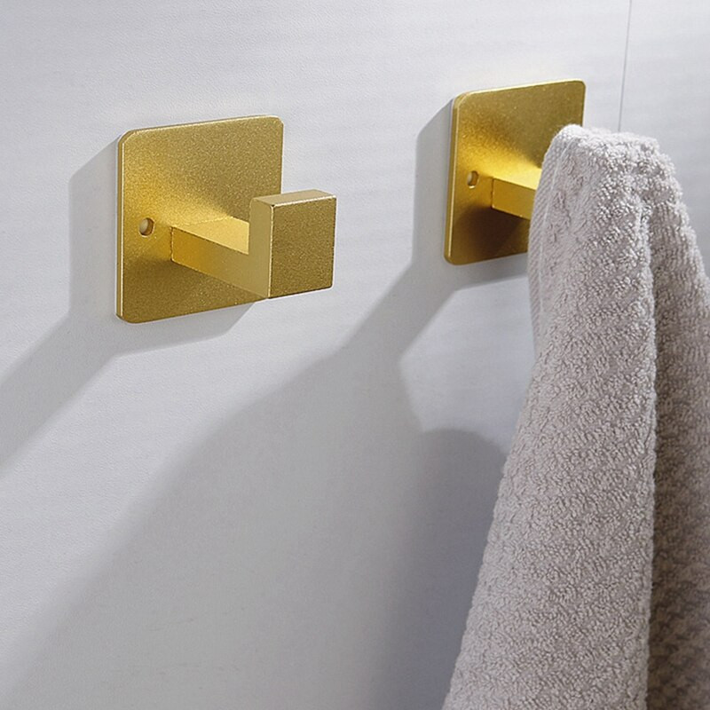 4 db Törülközőakasztó, Kabát akasztó, Fürdőköpeny Ruhák Négyzet alakú kampó Akasztó fali kampótartó Fürdőszobához, Szálloda, Konyha