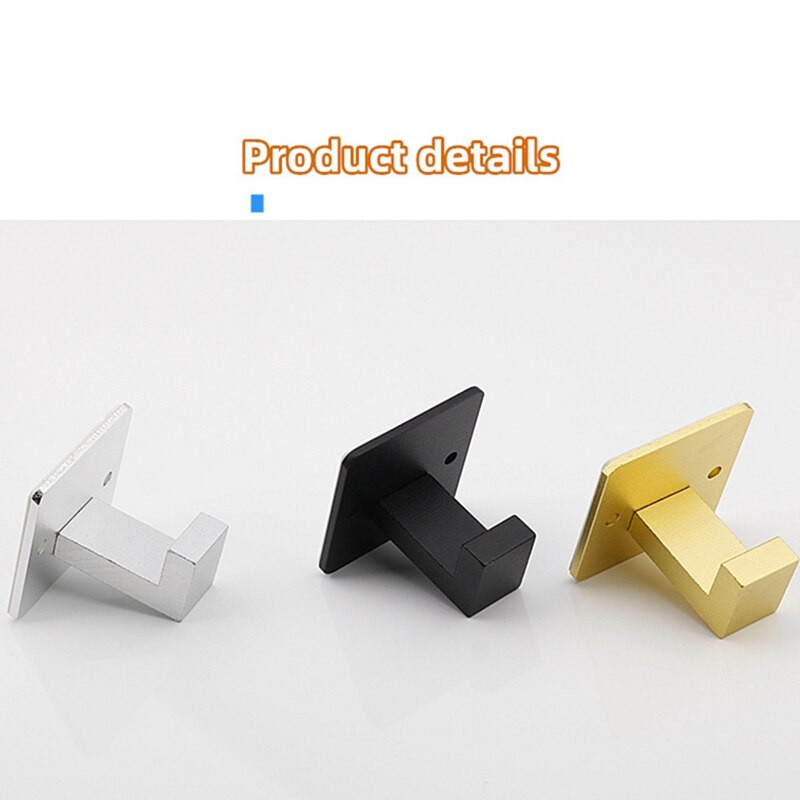 4 db Törülközőakasztó, Kabát akasztó, Fürdőköpeny Ruhák Négyzet alakú kampó Akasztó fali kampótartó Fürdőszobához, Szálloda, Konyha